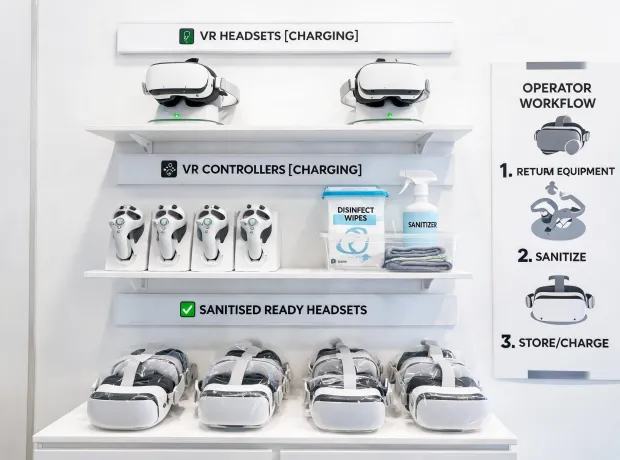 Headset charging wall