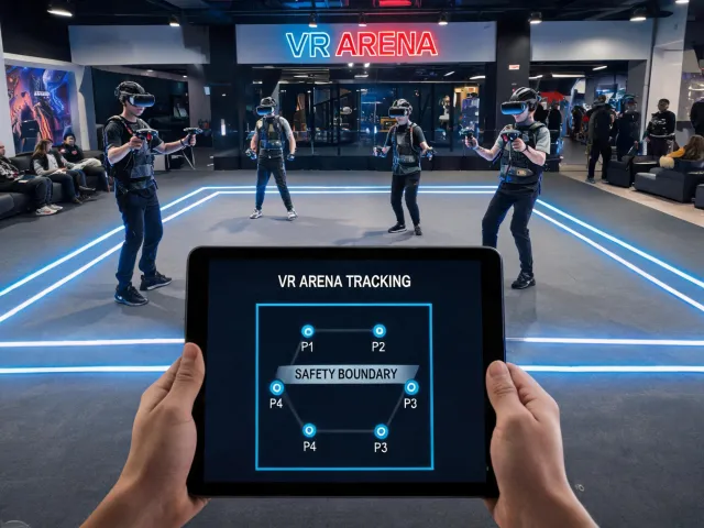 Free-roam VR arena