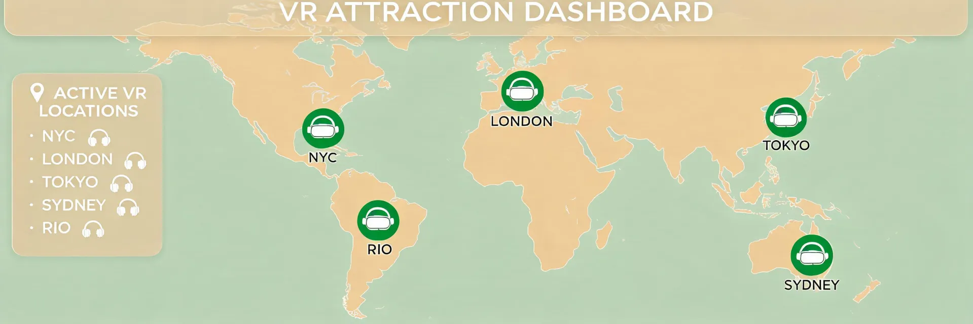 Global VR operator network map